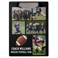 Custom Football Coach 5 Foto Collage Team Name