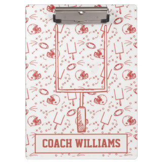 Custom Football Coach Clipboard Illustriert Sports Klemmbrett