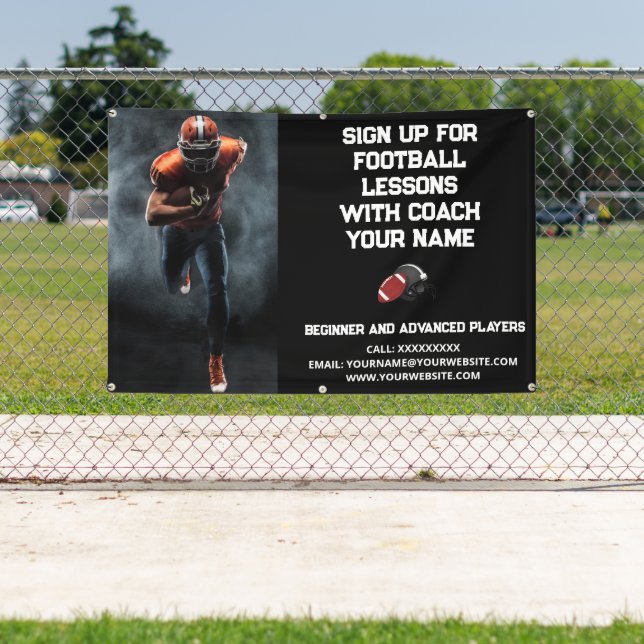 Custom Football Coach Coachte Klassenunterricht Sc Banner (InSitu)