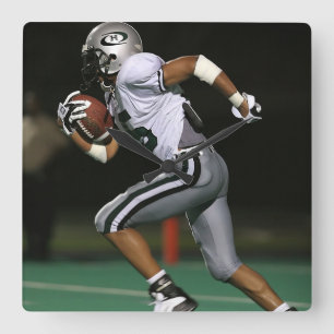 Custom Football Foto Sports Quadratische Wanduhr
