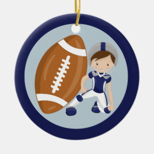 Custom Football Kid Keramikornament