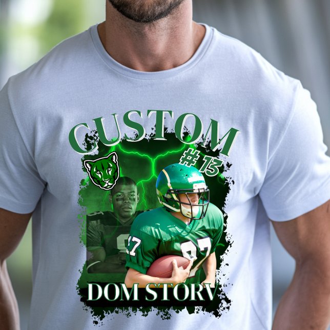Custom Football Legend Vintage Bootleg Style T-Shirt (Von Creator hochgeladen)