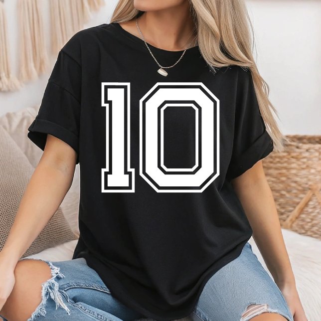 Custom Football Mascot Custom School Team Number T-Shirt (Von Creator hochgeladen)