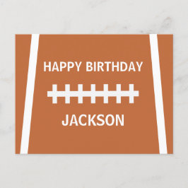 Custom Football Player Ball Sport Happy Geburtstag Postkarte