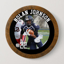 Custom Football Player game day team spirit Button