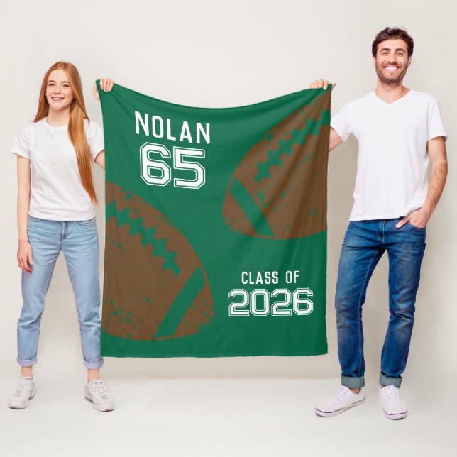 Custom Football Senior Player Class Fleecedecke (Beispiel)