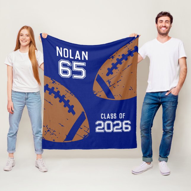 Custom Football Senior Player Class Fleecedecke (Beispiel)
