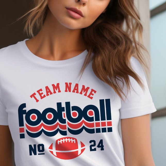 Custom Football Team Red White and Blue Women's Tri-Blend Shirt (Von Creator hochgeladen)