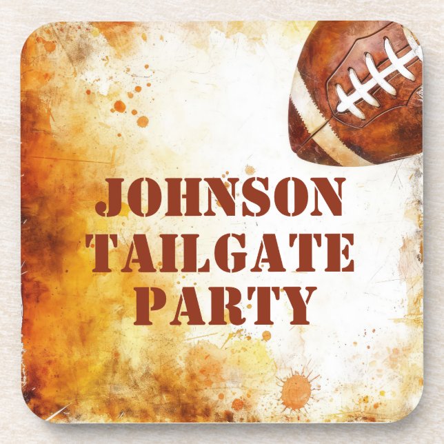 Custom Football Theme Party Getränkeuntersetzer (Vorderseite)