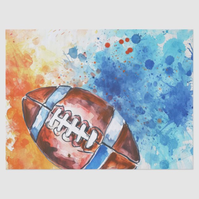 Custom Football Theme Party Seidenpapier (Vorderseite)