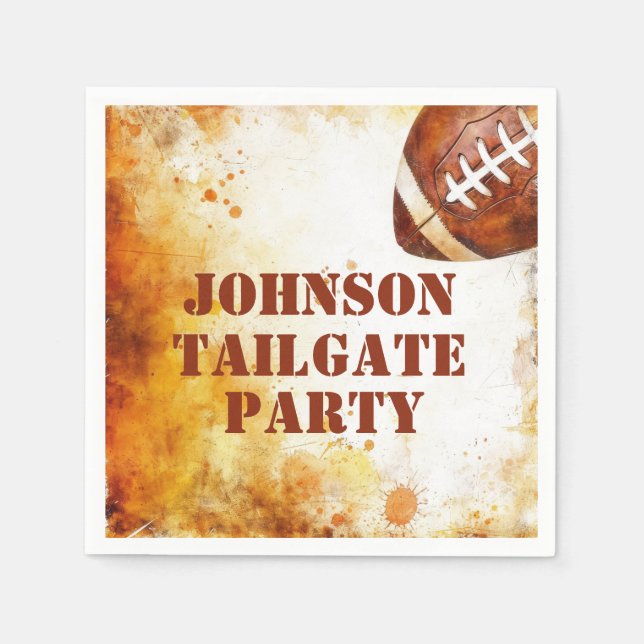 Custom Football Theme Party Serviette (Vorderseite)