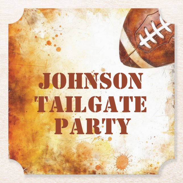 Custom Football Theme Party Untersetzer (Vorderseite)