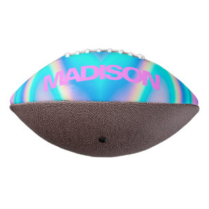 Custom Footballs Holographic Girly Unicorn
