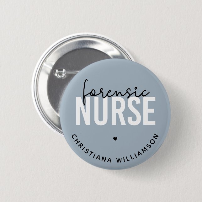 Custom Forensic Nurse | Geschenke für Kriminaltech Button (Vorne & Hinten)