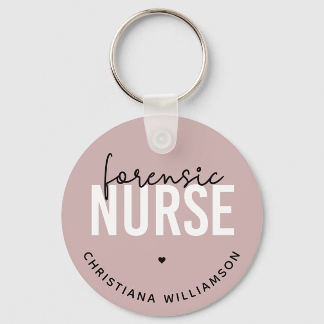 Custom Forensic Nurse | Geschenke für Kriminaltech Schlüsselanhänger (Vorderseite)