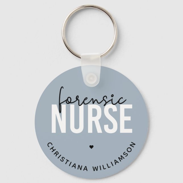 Custom Forensic Nurse | Geschenke für Kriminaltech Schlüsselanhänger (Vorderseite)