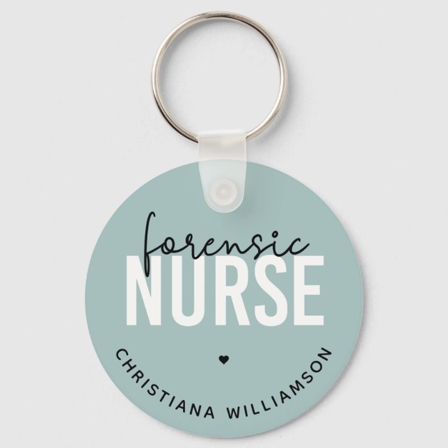 Custom Forensic Nurse | Geschenke für Kriminaltech Schlüsselanhänger (Vorderseite)