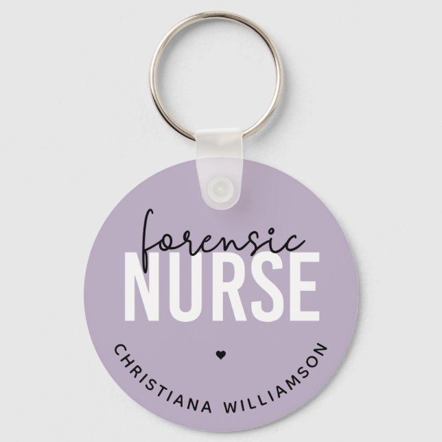 Custom Forensic Nurse | Geschenke für Kriminaltech Schlüsselanhänger (Vorderseite)