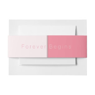 Custom Forever beginnt Rose Rosa Hochzeit Einladungsbanderole