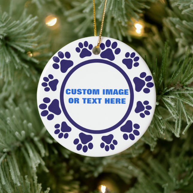 Custom Forever Loved Paw Print Ornament (Baum)