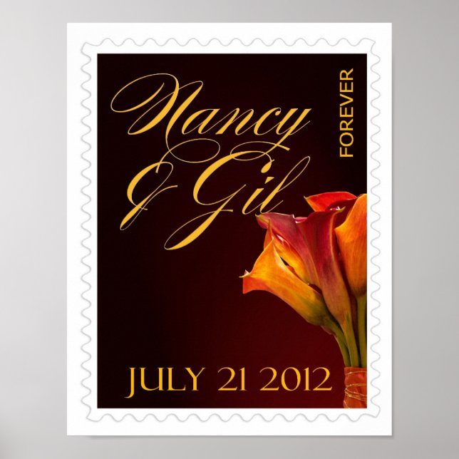 Custom Forever Poster für Hochzeiten (Vorne)