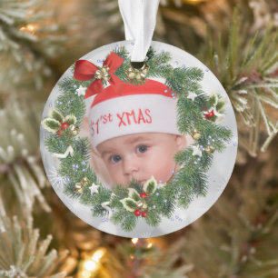 Custom Foto 1. Weihnachten Ornament