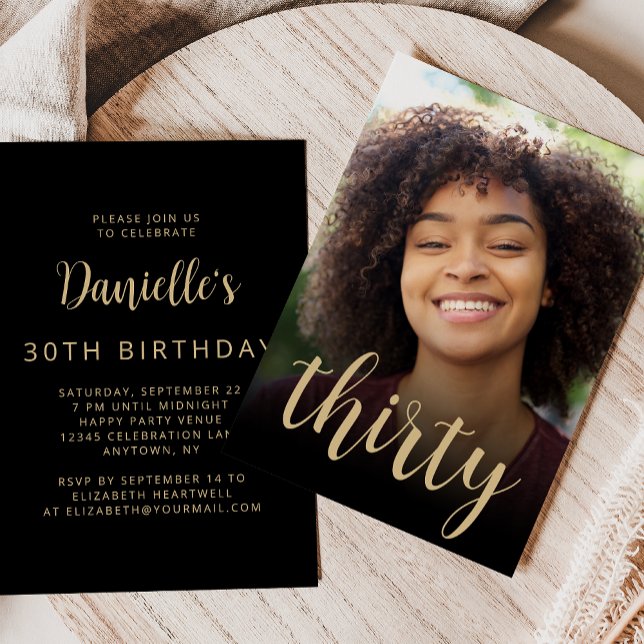 Custom Foto 30. Geburtstag Party Einladung (Von Creator hochgeladen)