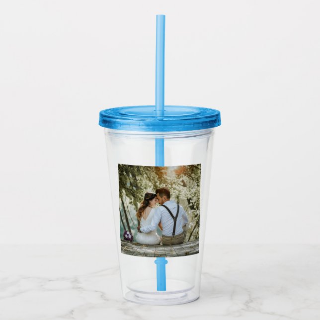 Custom Foto Acrylic Drink Tumbler Acryltrinkbecher (Vorderseite)