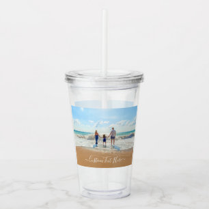 Custom Foto Acrylic Tumbler Ihre Fotos und Text Acryltrinkbecher