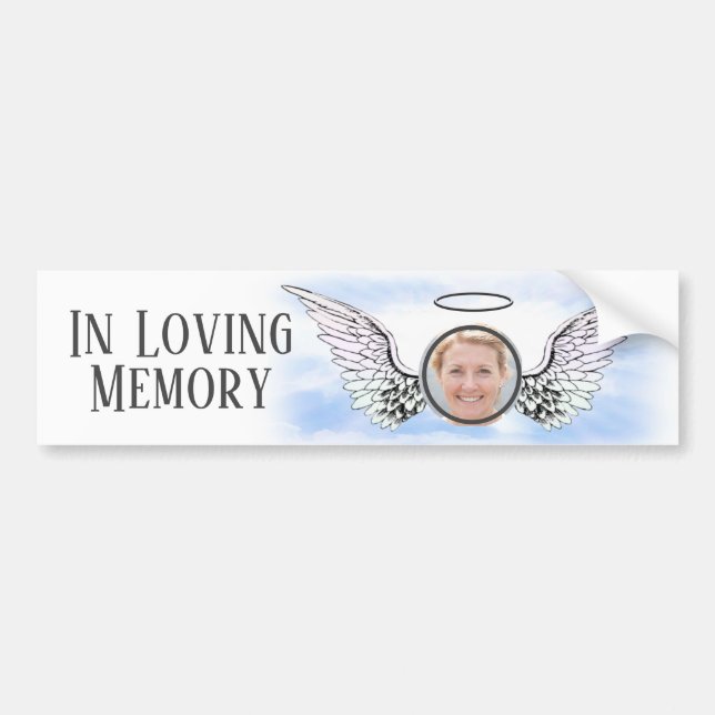 Custom Foto Angel Wings Car Magnet Autoaufkleber (Vorne)