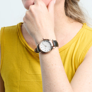 Custom Foto Art Frauen Rose Gold Vintag Armbanduhr