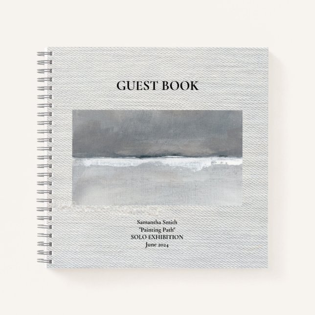 Custom Foto Art Show Ausstellung Gästebuch Notizbuch (Vorderseite)