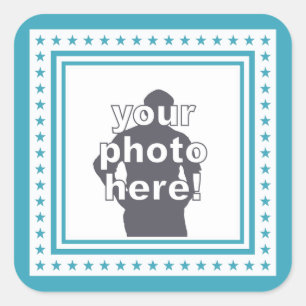 CUSTOM-FOTO-Aufkleber Quadratischer Aufkleber