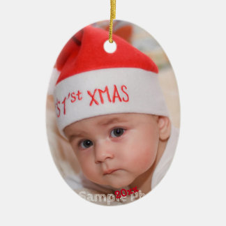 Custom Foto Baby 1. Weihnachten Keramik Ornament