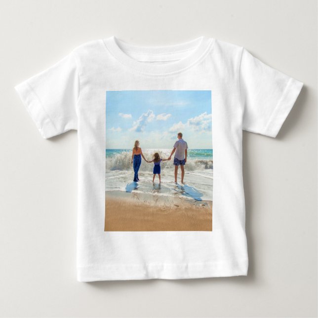 Custom Foto Baby T - Shirt Ihr Lieblings-Foto-Gesc (Vorderseite)