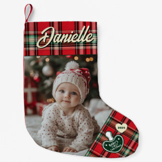 Custom Foto Baby's First Christmas Kleiner Weihnachtsstrumpf