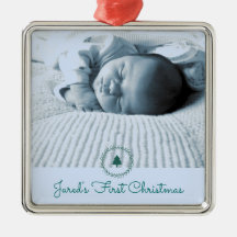 Custom Foto Baby's First Christmas