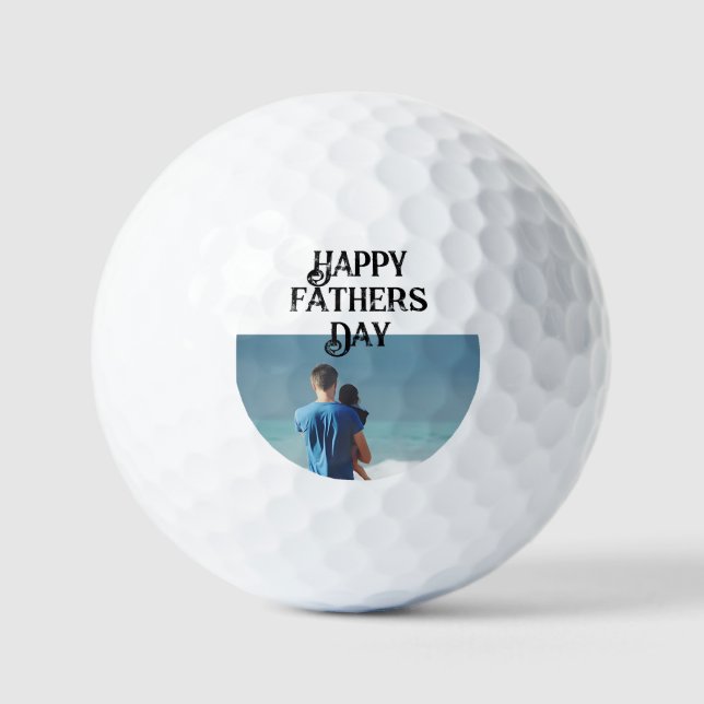 Custom Foto Ball Happy Vathers Day (Vorderseite)