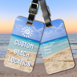 Custom Foto Beach Gepäckanhänger