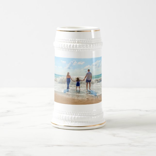 Custom Foto Beer Stein Ihr Foto Geschenk für Ihre  Bierglas (Mittel)