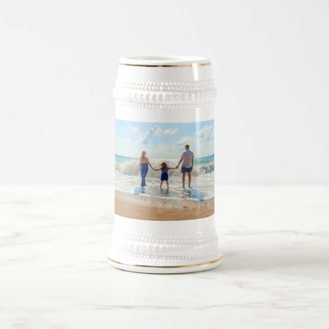 Custom Foto Beer Stein mit Ihren Fotos Bierglas (Mittel)