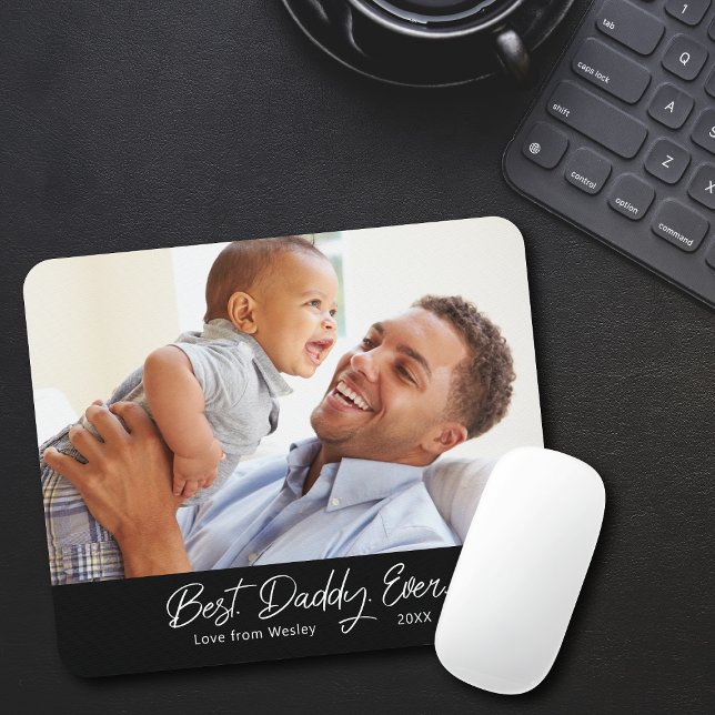 Custom Foto Best Daddy Ever Mousepad (Single Photo Best Daddy Ever Mousepad
)