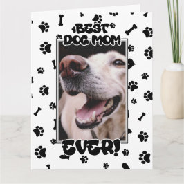 Custom Foto Best Dog Mama je Mütter Tag Karte