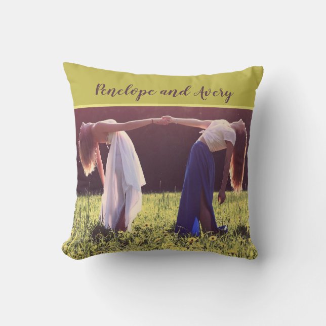 Custom Foto Best Friends Forever Kissen (Vorderseite)