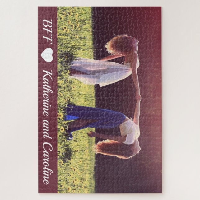 Custom Foto Best Friends Forever Puzzle (Vertikal)