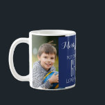 Custom Foto Best Opa Weihnachts-Tasse Blau Tasse<br><div class="desc">Maßgeschneiderte Foto Collage Vorlage fröhliche Weihnachten Großpa Tasse in Blau und Weiß. Ein großes personalisiertes Foto Geschenk für Großvater.</div>
