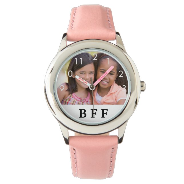 Custom Foto BESTE FREUNDIN beste Freunde für immer Armbanduhr (Vorderseite)