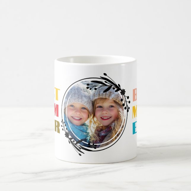 Custom Foto Beste Mutter je Tag Mütter Kaffeetasse (Mittel)