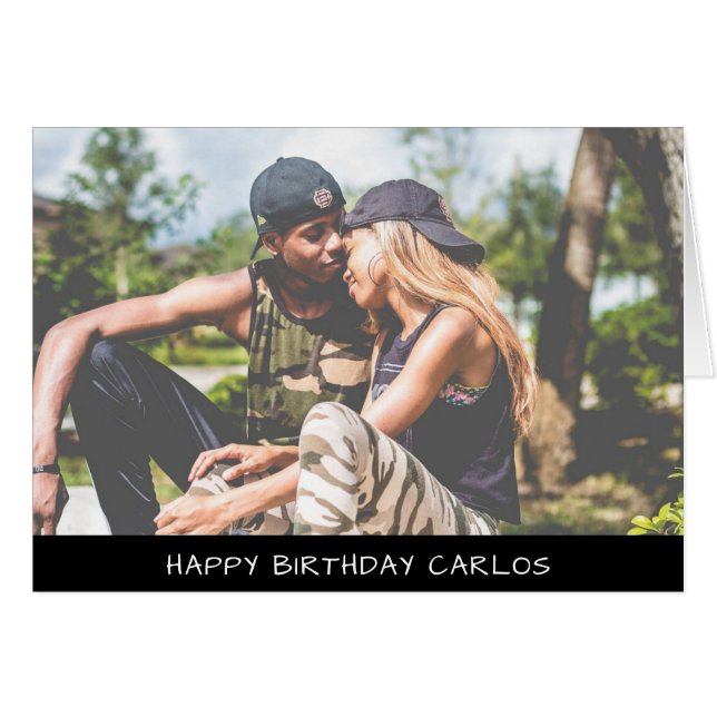 Custom Foto Birthday (Vorderseite (Horizontal))