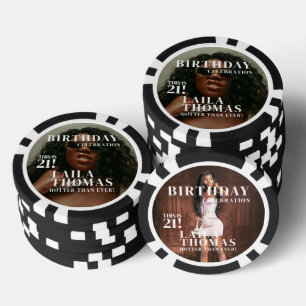 Custom Foto Birthday Party Magazine Cover Pokerchips